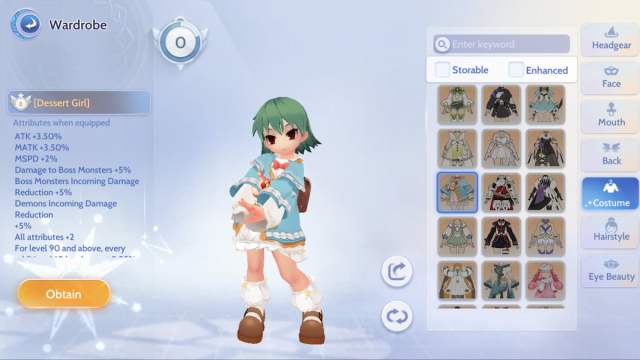 Dessert Girl costume in Ragnarok Origin