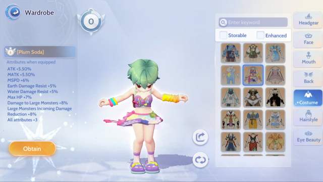 Plum Soda costume in Ragnarok Origin