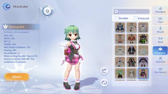 Shining Idol costume in Ragnarok Origin